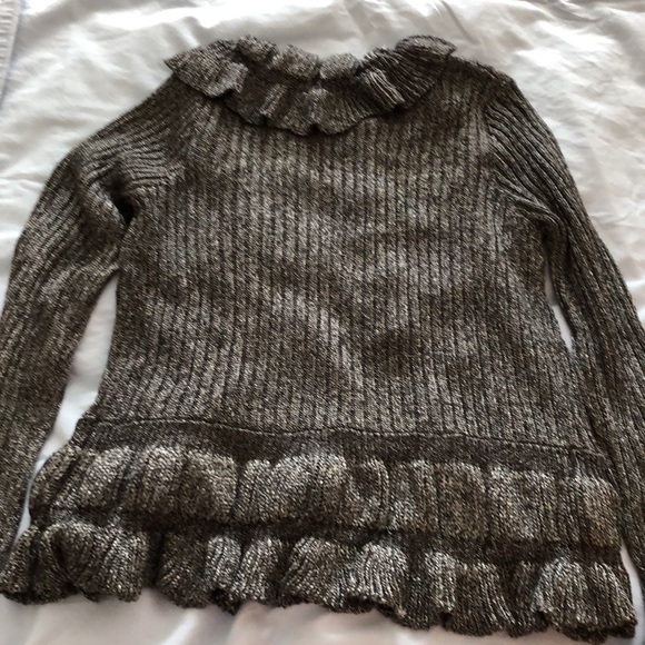 Elegant Open Front Sweater. Pretty Knitted Pattern Size M - Picture 12 of 16